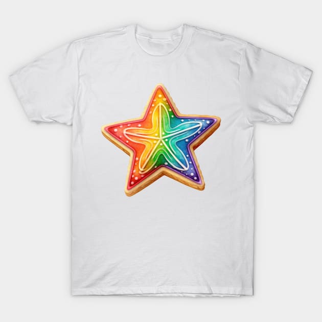 Gingerbread Star T-Shirt by Chromatic Fusion Studio